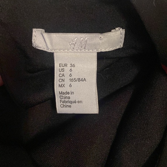 H & M Chiffon Black and Red poppy Dress - Picture 4 of 5